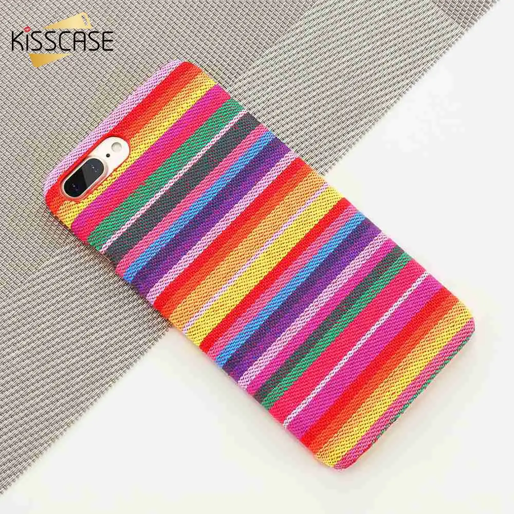Чехол KISSCASE С Разноцветными полосками и рисунком для iPhone 8 7 6s 6 Plus 5 S SE сексуальные