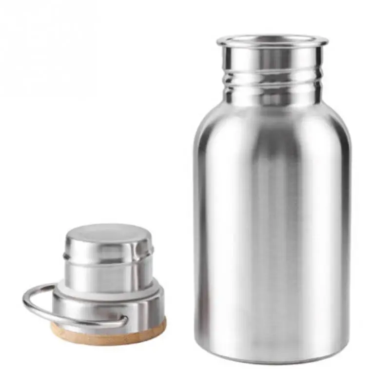 300/500/750ml 1 PC Sports Water Bottle Stainless Steel Flask Wide Mouth Jar Leak-proof Canteen | Дом и сад
