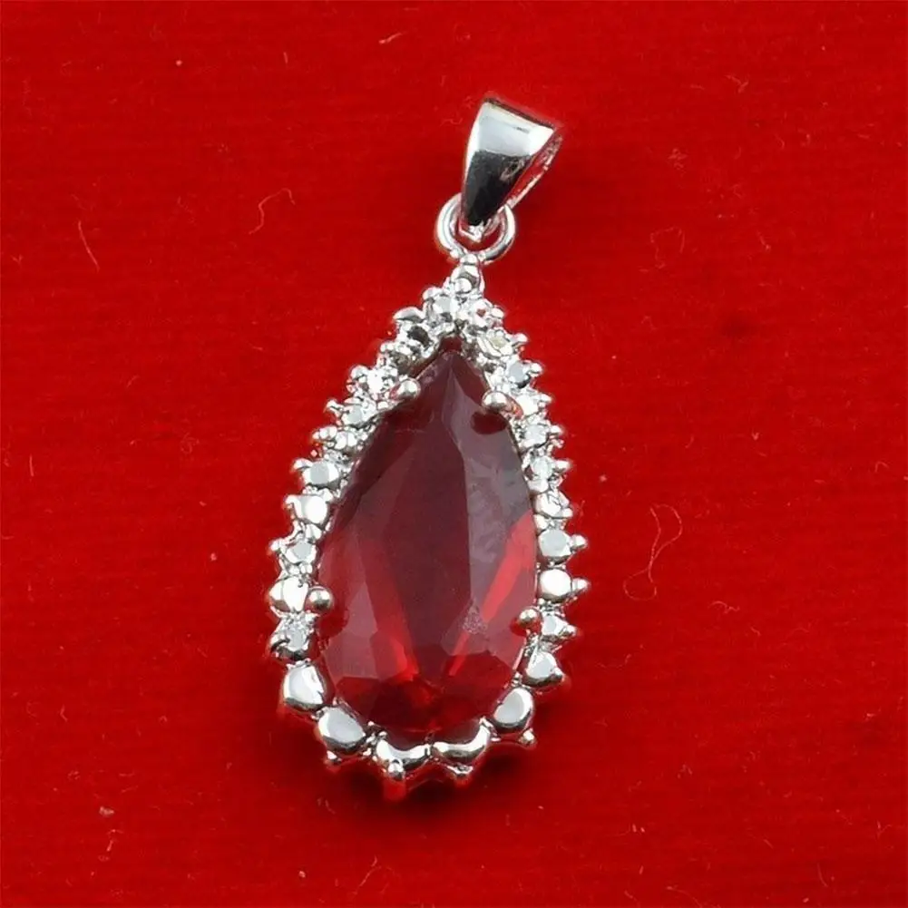 XY Fancy Women Necklace Inlay Water Drop Pear-shaped Pendant Chain Female Jewelry | Украшения и аксессуары
