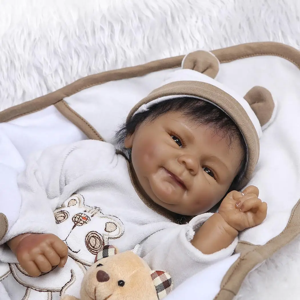 Reborn силиконовые виниловые черные детские куклы игровые домики bebe мягкие