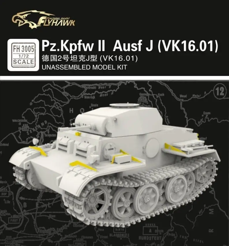 Flyhawk FH3005 1/72 Pz.Kpfw II Ausf J (VK16.01) Высокое качество|Наборы для сборки моделей| |