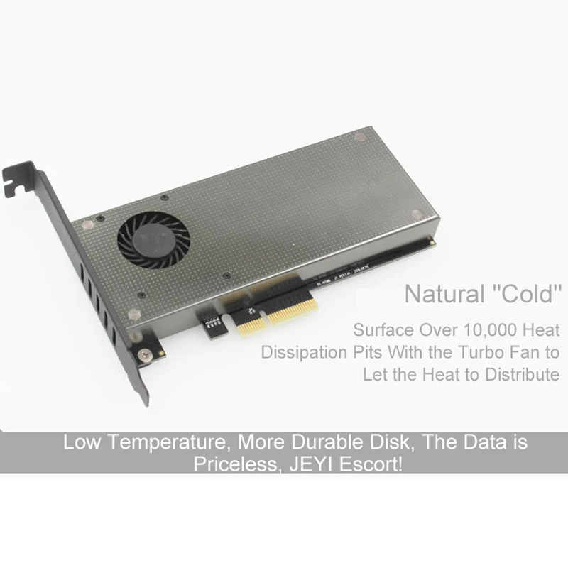 JEYI SK9 m.2 расширение NVMe адаптер NGFF к PCIE3.0 Вентилятор охлаждения с вентилятором алюминиевая крышка 12 В+ 3,3 В SSD двойной интерфейс SATA3