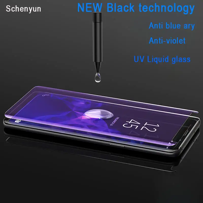 2 шт. анти синий УФ Экран протектор для samsung Galaxy S10 плюс S10E S8 S9 жидкость экрана