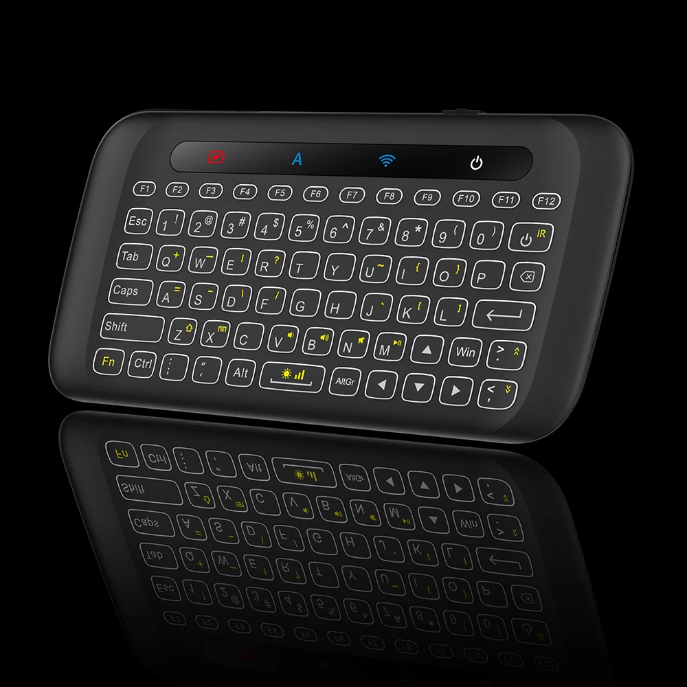 2 4 GHz мини беспроводная клавиатура ИК обучения красочная подсветка Air Mouse с