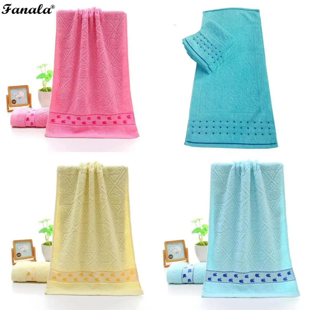 Soft Cotton Face Towel Thickened Strong Home Modern Absorbent Rectangle Stripe General Jacquard Random | Дом и сад