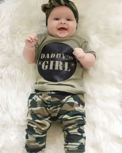 Newborn Baby Boy Girls Clothes Camo T-shirt Tops Long Pants Outfits Set 2Pcs | Детская одежда и обувь
