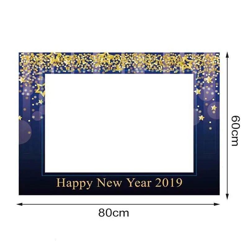 2019 Happy Новый год Frame Photo Booth для рождественской вечеринки реквизит фотографий Navidad