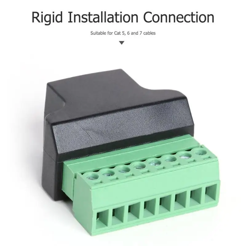RJ45 гнездо к винтовой клемме 8 контактный разъем Ethernet кабель адаптер для системы