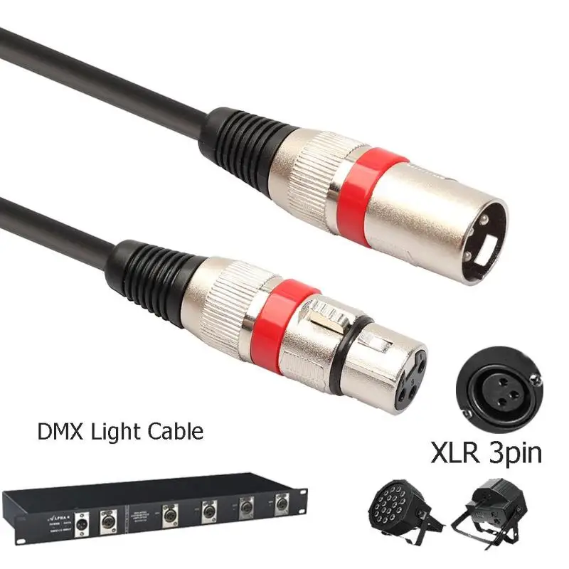 10 шт. 3Pin 1 8 м 5 9 футов DMX сценический DJ светильник кабель XLR Штекерный разъем