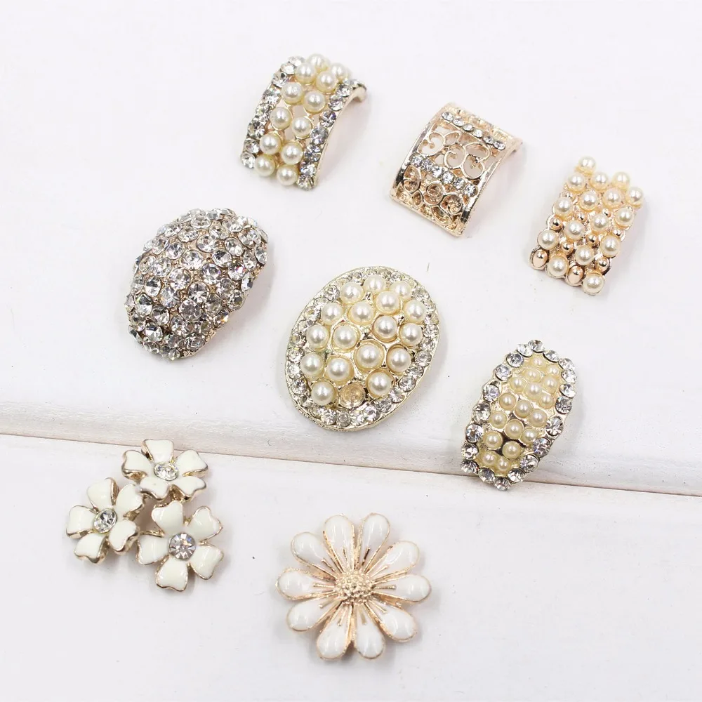 

1612275 , 1 pcs Alloy pearl Rhinestone Beads costume jewelry accessories material, bow ornament, DIY handmade materials