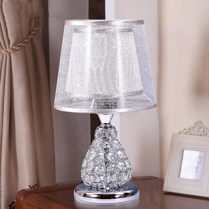 Современные светодиодные хрустальные настольные лампы Lustre для чтения учебный