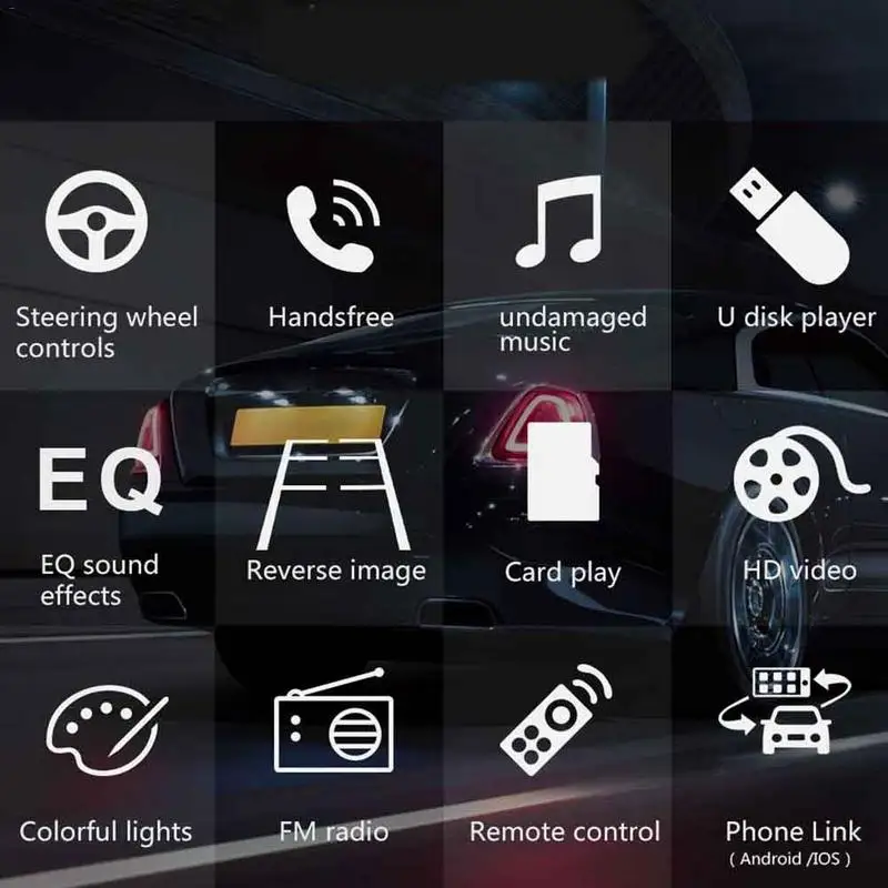 2DIN 7 &quotавтомобиль MP4 MP5 проигрыватель компакт дисков Sup Порты и разъёмы Bluetooth HD Hands