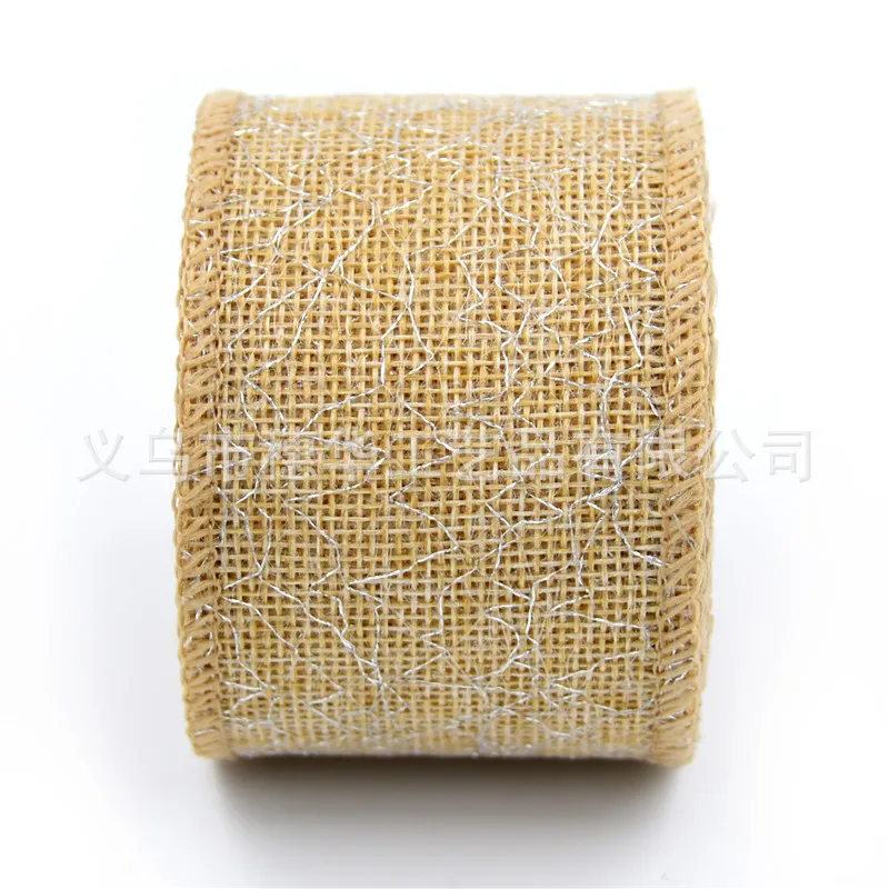 

5cm Llinen Ribbon for Christmas Gift Decoration Gift Packing Handcraft 5 meters/roll