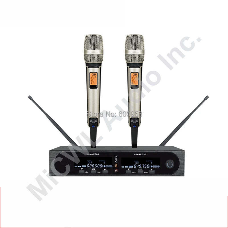 

MiCWL Pro SKM9000 2x100 Channel White Black Wireless Microphone System