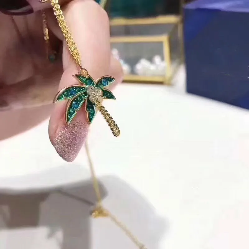 Классический кокосовое дерево ожерелье для кулон дружбы ключицы цепи женские