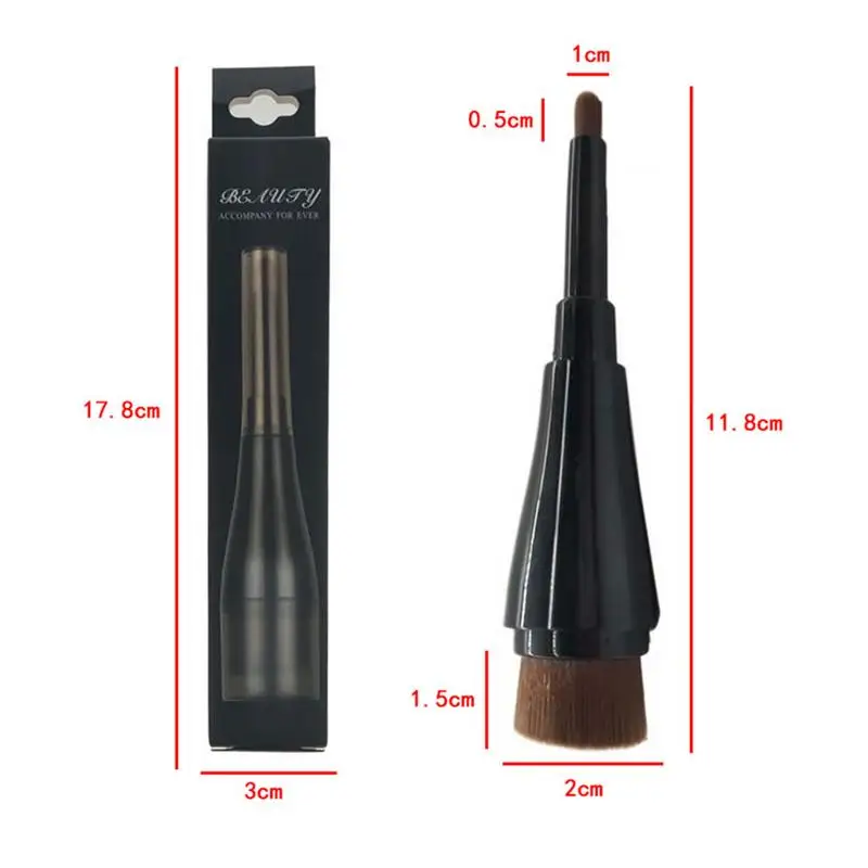 Round-headed Double-headed Foundation Brush Liquid 2 In 1 Make Up Brushes Women Beauty Makeup Eyebrow | Красота и здоровье