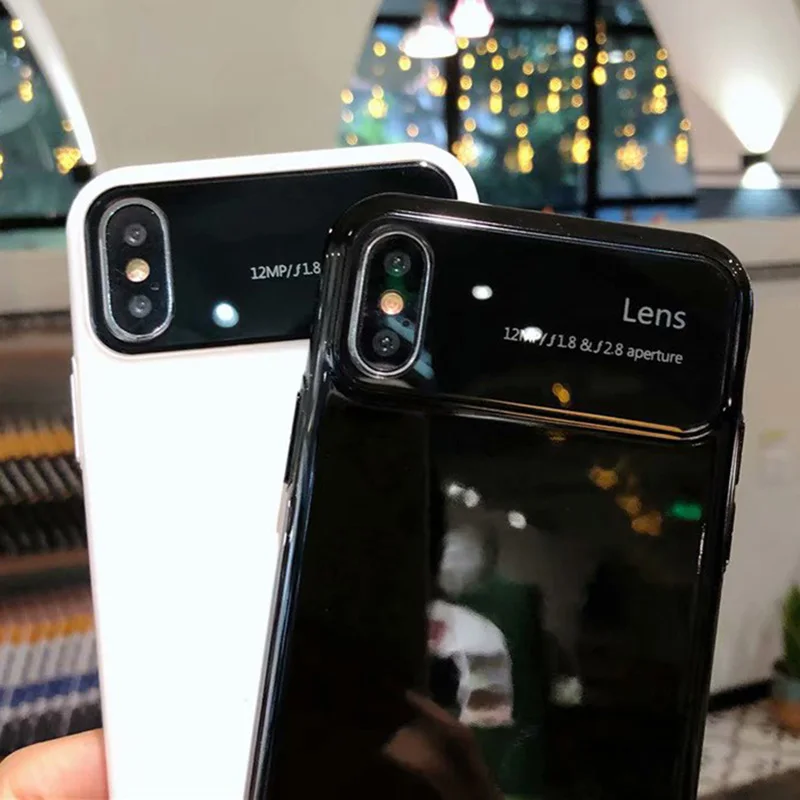 Роскошный зеркальный Тонкий чехол для телефона iPhone 7 8 жесткий акриловый из