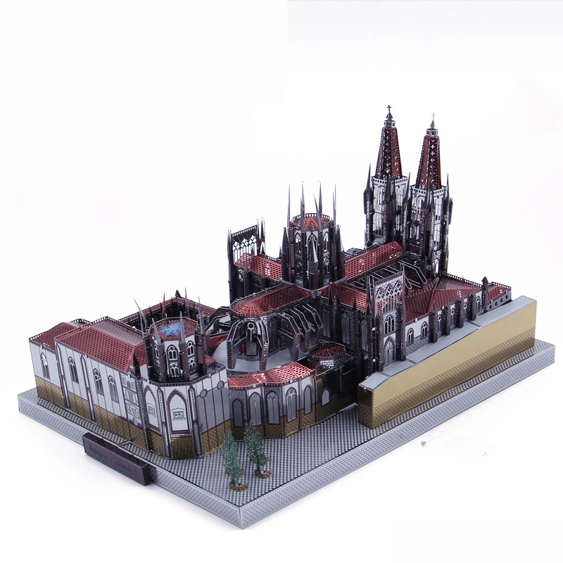 Burgos Cathedral Architecture 3D металлические пазлы сделай сам сборка цветная модель