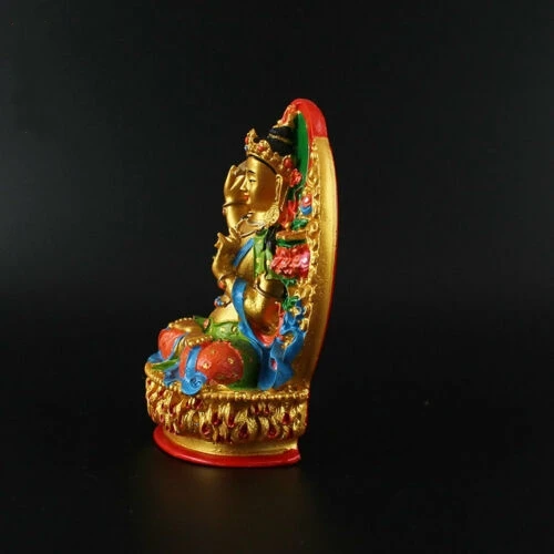 

Tibetan Buddhism Hand Painting Resin Statue Car Decoration Manjushri Bodhisattva