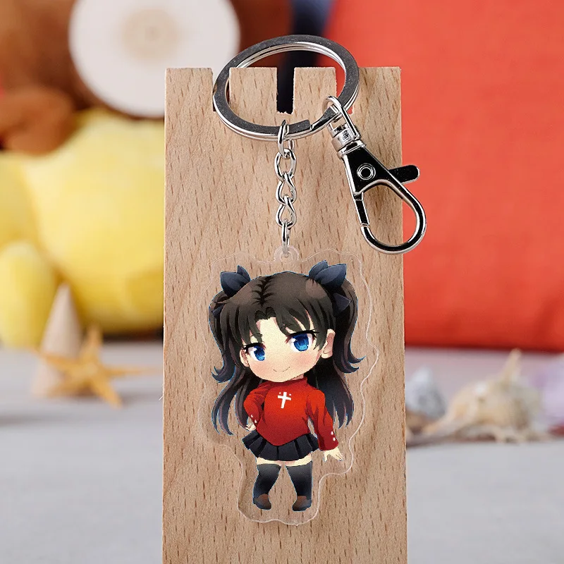 FGO брелок Chibi Fate Grand заказ Мультяшные брелки двусторонние милые аниме Акриловые