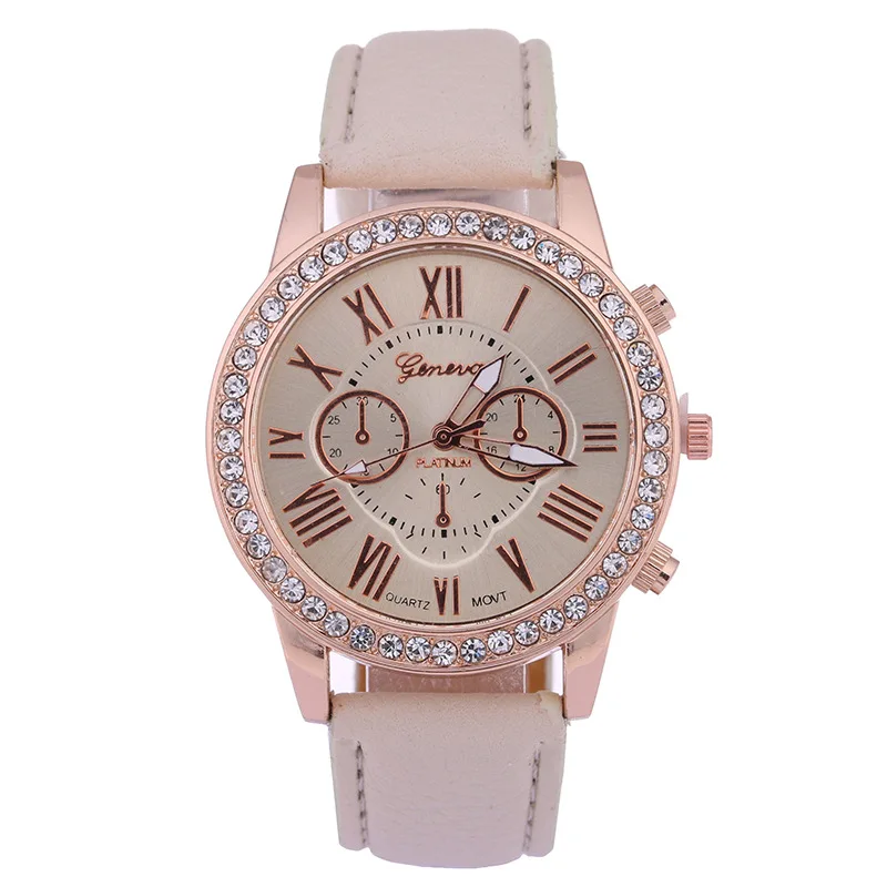 Женские кварцевые часы с римскими цифрами из ПУ кожи|watch for|watches for ladieswatch women |