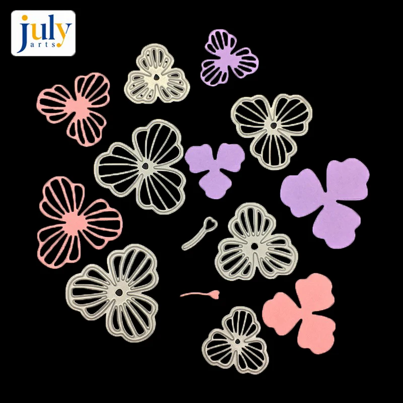 

Julyarts Flower Metal Cutting Dies Silver Craft Dies Sets Handmaking Special Gift Stamp And Die For Scrapbooking Embossing