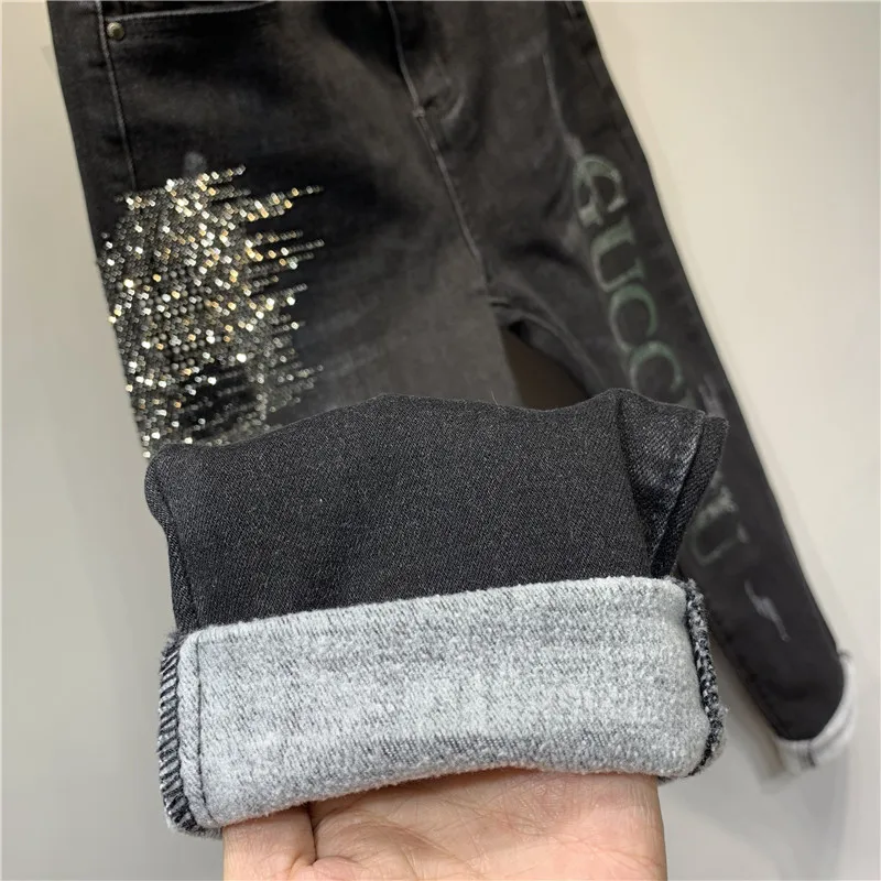 Женские джинсы с высокой талией Длинные свободные хлопковые шаровары на молнии