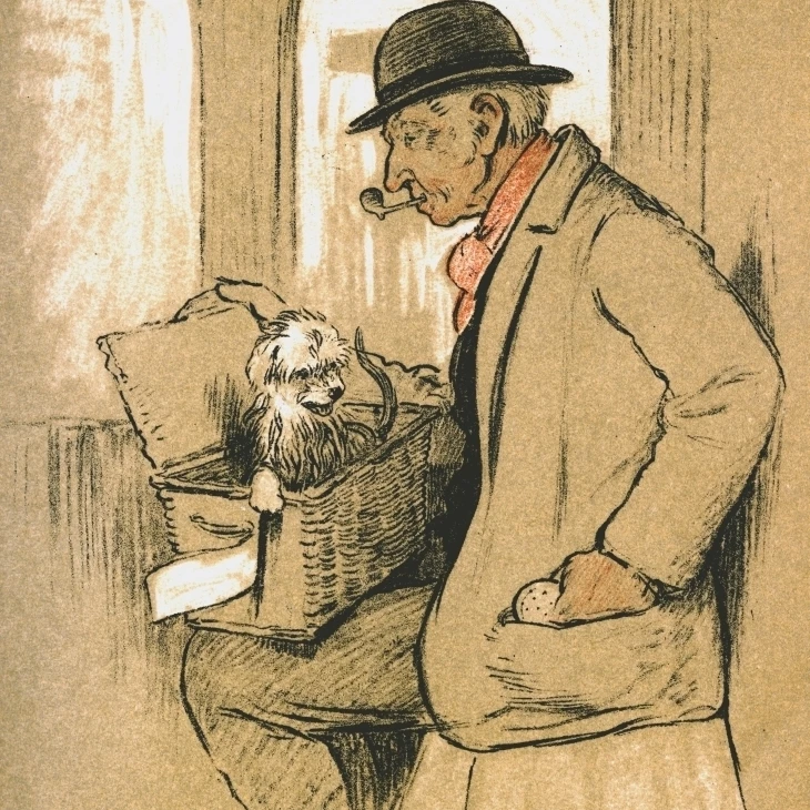 Иллюстрация Cecil Aldin Snob плакат печать Мэри Эванс Picture Library (24X36)|Таблички и знаки| |