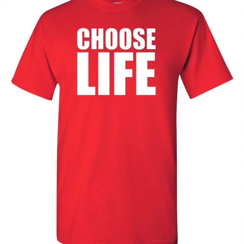 Choose Life Humor Adult Graphic T-Shirt Tee |