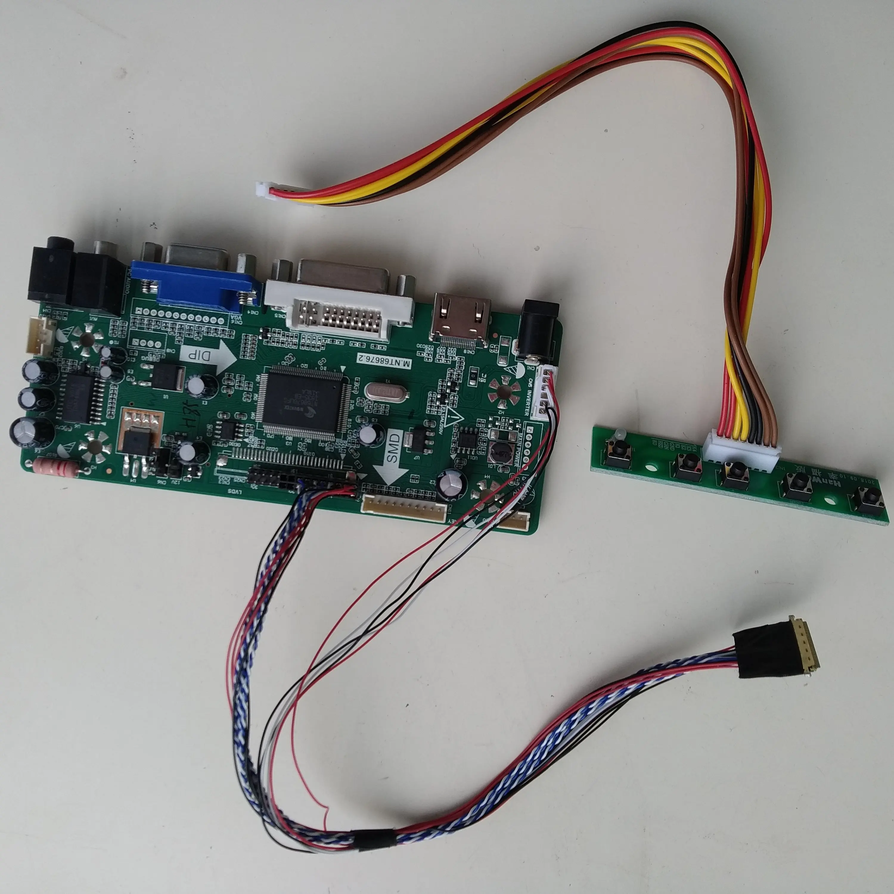 HDMI DVI VGA DIY KIT LCD LED Aduio плата контроллера для 15 6 &quot40pin N156BGE PB1 1366X768 панель
