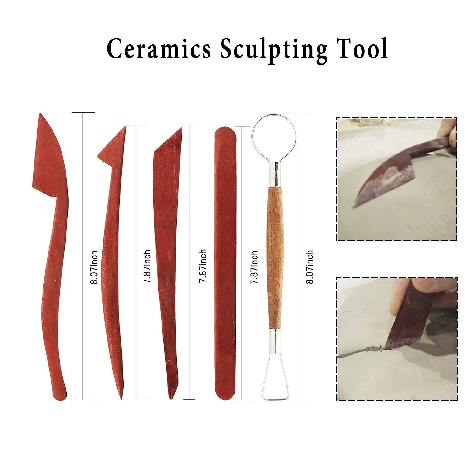 20 Pieces Modeling Clay Sculpting Tools Set Polymer Include Carving Pottery Ball Stylus Dotti | Дом и сад