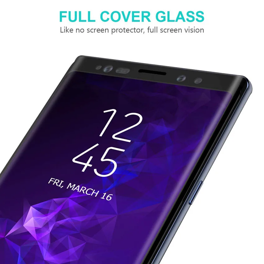 3D изогнутое закаленное стекло HD с полным покрытием протектор ЖК экрана для Galaxy Note