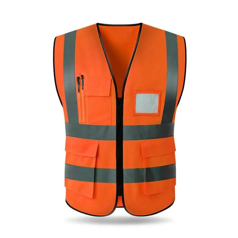 Уличная Ночная езда бег Hi Vis жилет безопасности Светоотражающая куртка для