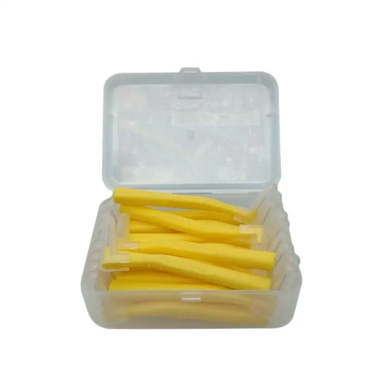 

20 PCS/Box Interdental Brush Cleaning Tooth Gap Orthodontic Type L-Shaped Interdental Brushes Oral Teeth Care For Adults
