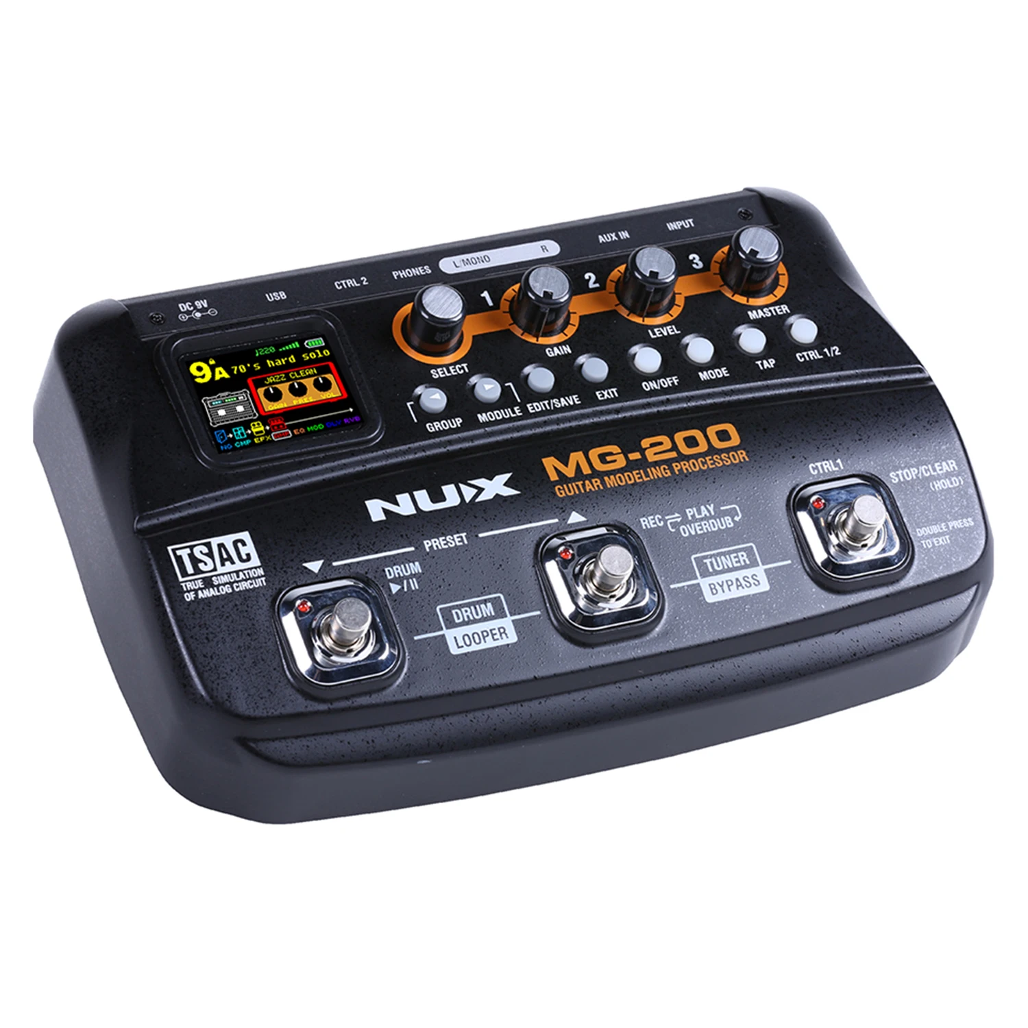 NUX MG 200 Гитарный процессор с несколькими гитарными эффектами педаль 55 эффектов 70