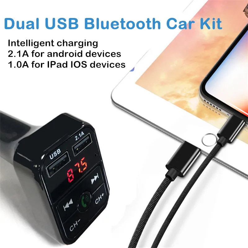 Bluetooth FM передатчик беспроводной громкой связи автомобильный комплект стерео Mp3