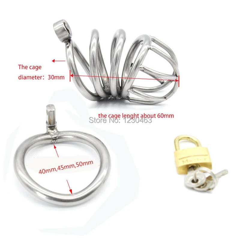 Male Chastity Metal Device Penis Restraint BDSM Bondage Cock Ring Lock Belt Stainless Steel Cage for Men Adult Sex Toys | Красота и