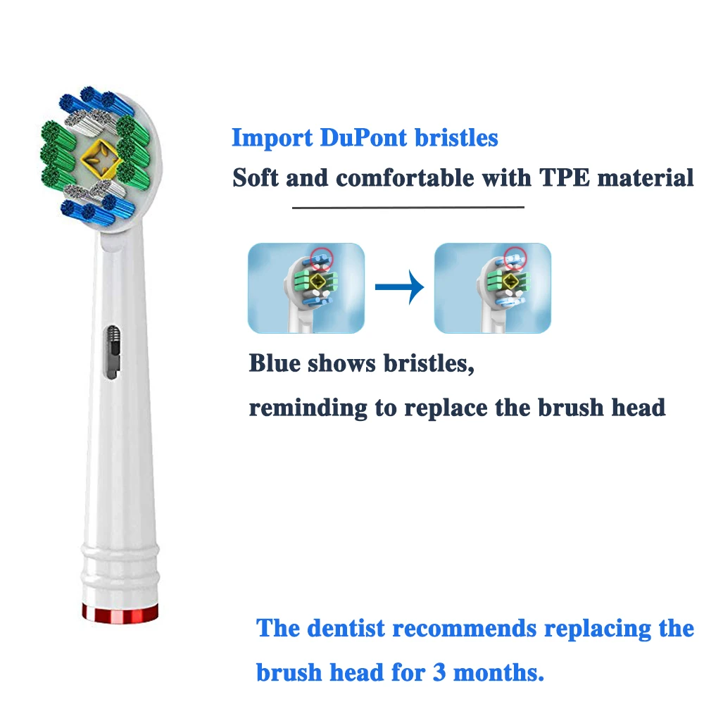 12 шт. для Oral B 3D белая сменная электрическая зубная щетка Braun Triumph Vitality