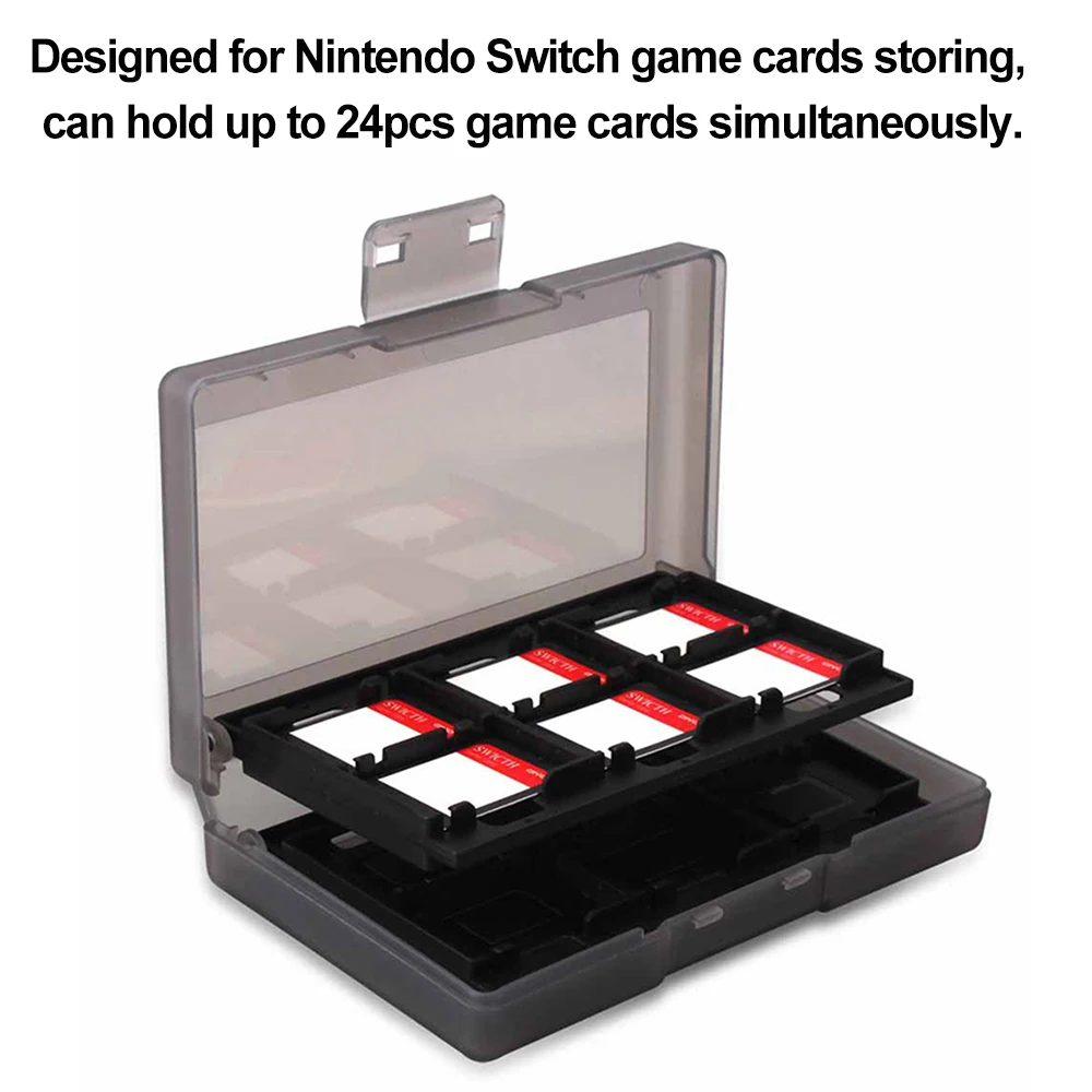 Портативный чехол для игровых карт 12 в 1 ABS ударопрочный жесткий 24 Nintendo Switch NS