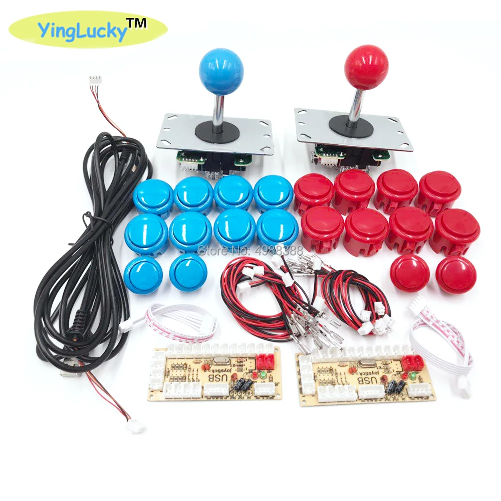 Yinglucky 2 игрока аркадный Набор DIY Нулевая задержка USB кодер sanwa Джойстик 33 мм Кнопка