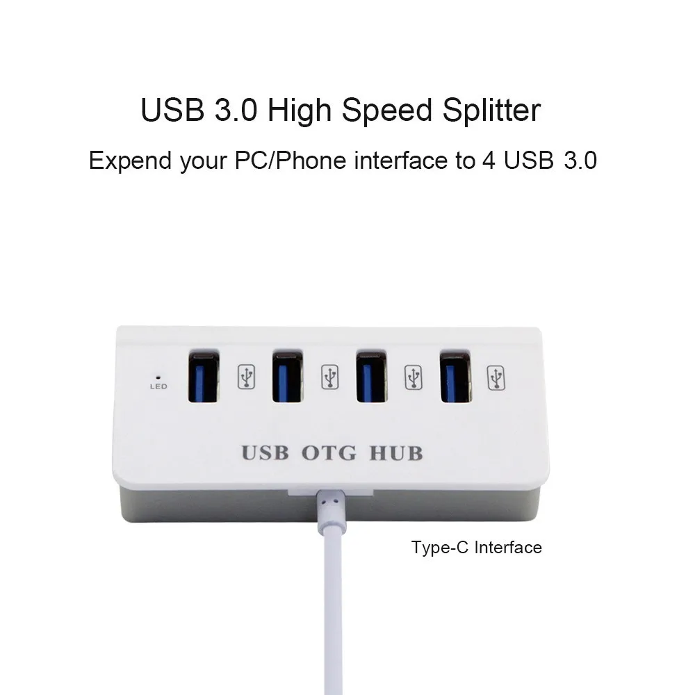 CHYI нескольких usb 3 0 hub 4 адаптера порта сплиттер интерфейс питания постоянного