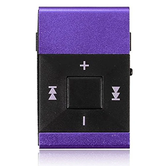 Мини mp3 плеер спортивный музыкальный 16 Гб SD TF поддерживается с зажимом для