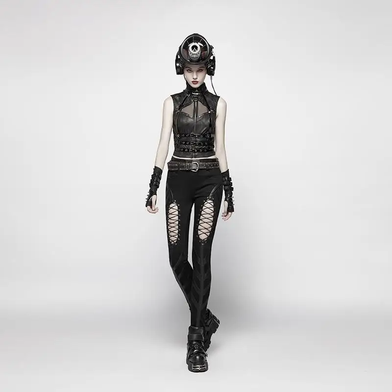 Женские перчатки в стиле панк с пряжкой и заклепками WS278SSF|Женские перчатки| |