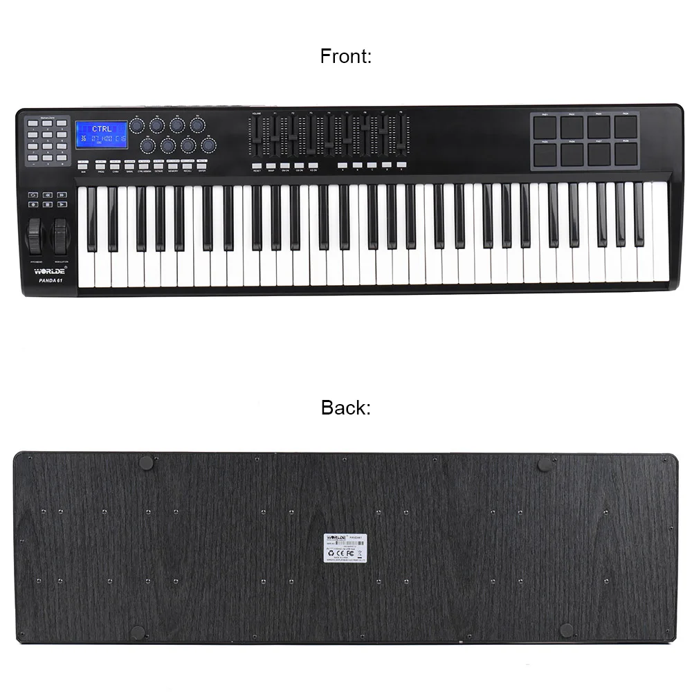 На выбор PANDA61 MIDI Контроллер Клавиатуры 61 ключ USB контроллер 8 зеленого и синего