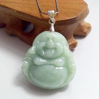 kyszdl fashion burma stone cargo a laughing buddha pendant natural stone carved buddha pendant jewelry free shipping