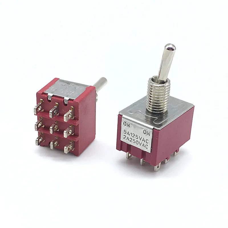 5 шт. 9 контактный мини переключатель 3PDT ON MTS 302 OFF 303 2A250V/5A125VAC|Выключатели| |