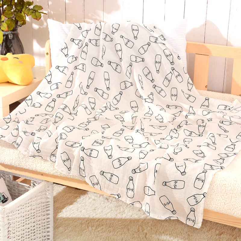 

Flamingo Baby Blankets Newborn Baby Boy Blankets Cartoon Milestone Muslin Waddle Wrap Infant Toddler Animal Blanket Bath Towel
