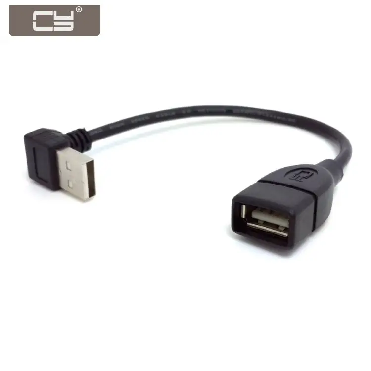 CY 90 Degree Up Angled USB 2.0 A Male to USB A Female Extension Cable 20cm
