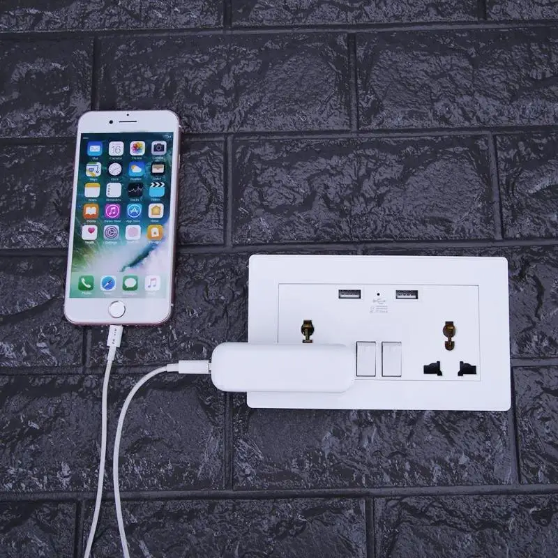 2.1A настенная розетка с двумя usb портами адаптер питания розетки 2 порта панель