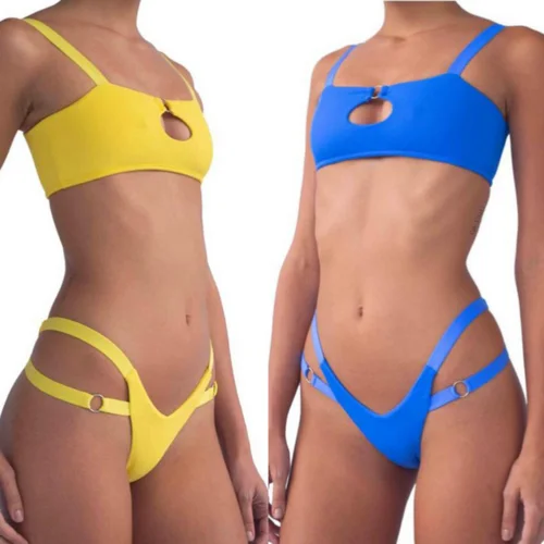 2019 Newest Fashion Hot Sexy Charming Wholesale Women Bandage Bikini Padded Bra Push-Up Tops Thongs Bottoms Swimwear Swimsuit | Спорт и